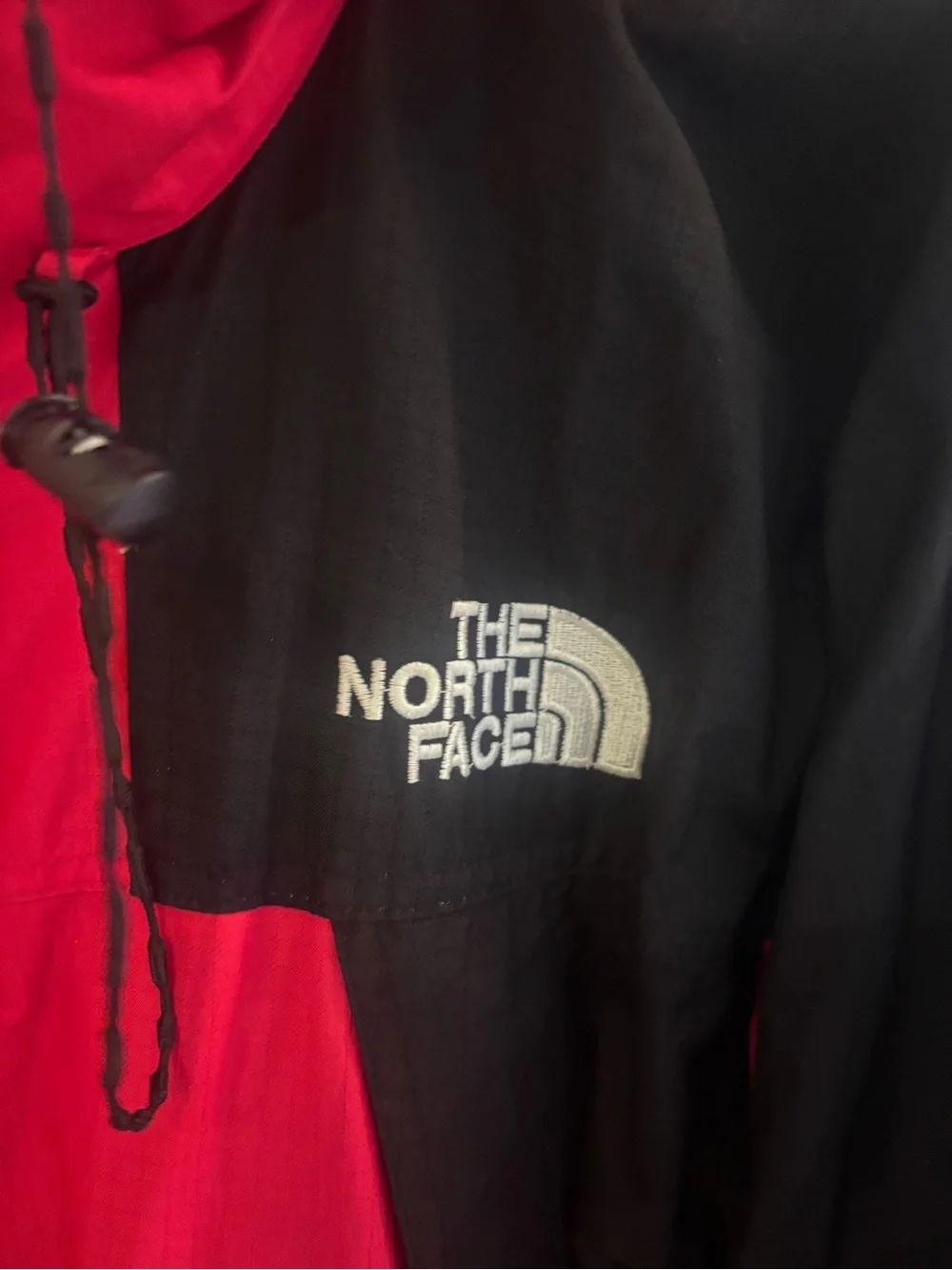 The North Face Red and Black Waterproof Raincoat Gortex Medium Men’s